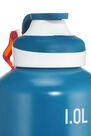 QUECHUA - 500 aluminium 1 l hiking water bottle with quick opening top - blue, Unique Size QUECHUA - 500 aluminium 1 l hiking water bottle with quick opening top - blue, Unique Size