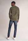Salsa Jeans - Green Sweater with allover leaf print Salsa Jeans - Green Sweater with allover leaf print