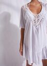 Calzedonia - WHITE Crochet Neck Kaftan Calzedonia - WHITE Crochet Neck Kaftan