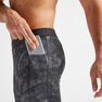 DOMYOS - W32 L33 Men's Cardio Fitness Training Leggings Fleg 500 - Print - Black DOMYOS - W32 L33 Men's Cardio Fitness Training Leggings Fleg 500 - Print - Black