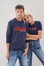 Salsa Jeans - Blue Regular Fit Sweatshirt With Branding Salsa Salsa Jeans - Blue Regular Fit Sweatshirt With Branding Salsa