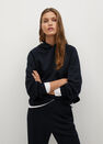 Mango - navy Cotton hoodie Mango - navy Cotton hoodie