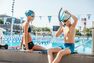 NABAIJI - Unique Size Silicone Print Swim Cap - Mozi, Black NABAIJI - Unique Size Silicone Print Swim Cap - Mozi, Black