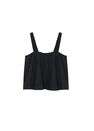 Mango - black Cotton crop top, Women Mango - black Cotton crop top, Women