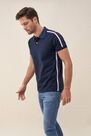 Salsa Jeans - Blue Regular fit polo shirt with stripe on side Salsa Jeans - Blue Regular fit polo shirt with stripe on side
