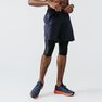 KALENJI - Run dry men's running cropped pants black, M KALENJI - Run dry men's running cropped pants black, M