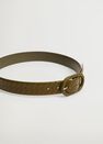 Mango - beige - khaki Braided buckle belt, Women Mango - beige - khaki Braided buckle belt, Women