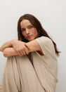 Mango - light beige Pleated flowy trousers Mango - light beige Pleated flowy trousers