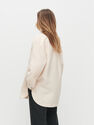 Reserved - Ladies’ Structural Fabric Oversized Shirt - Beige Reserved - Ladies’ Structural Fabric Oversized Shirt - Beige