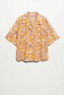 Mango - Yellow Printed Cotton Shirt, Women Mango - Yellow Printed Cotton Shirt, Women