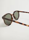 Mango - Dark Brown Tortoiseshell Rounded Sunglasses Mango - Dark Brown Tortoiseshell Rounded Sunglasses