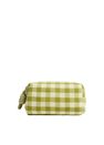 Mango - green Check fabric cosmetics bag Mango - green Check fabric cosmetics bag