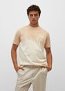 Mango - lt pastel brown Message tie-dye t-shirt, Men Mango - lt pastel brown Message tie-dye t-shirt, Men