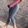 DOMYOS - XS Seamless 7/8 Dynamic Yoga Leggings - Mottled Coral - Dark Grey DOMYOS - XS Seamless 7/8 Dynamic Yoga Leggings - Mottled Coral - Dark Grey