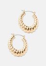 Missguided - Gold Gold Look Smooth Textured Hoops Missguided - Gold Gold Look Smooth Textured Hoops