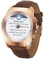 MYKRONOZ - MyKronoz ZeTime Premium Brushed Pink with Brown Leather Band Hybrid Smart Watch Petite 39mm MYKRONOZ - MyKronoz ZeTime Premium Brushed Pink with Brown Leather Band Hybrid Smart Watch Petite 39mm