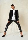 Missguided - Black Faux Leather Maternity Leggings Missguided - Black Faux Leather Maternity Leggings