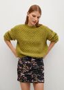 Mango - Black Gathered Printed Miniskirt Mango - Black Gathered Printed Miniskirt