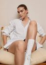 Mango - white Oversize poplin shirt Mango - white Oversize poplin shirt