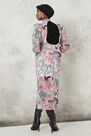 Missguided - Blue Floral Open Back Midi Dress Missguided - Blue Floral Open Back Midi Dress