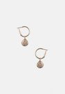 Missguided - Gold Gold Look Geo Disc Drop Hoop Earrings Missguided - Gold Gold Look Geo Disc Drop Hoop Earrings