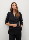 Mango - black Satin suit blazer Mango - black Satin suit blazer