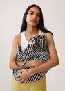 Mango - black Gingham-check fabric shopper bag Mango - black Gingham-check fabric shopper bag