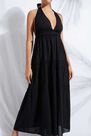 Calzedonia - Black Long Fabric Dress With Drawstring, Women - One-Size Calzedonia - Black Long Fabric Dress With Drawstring, Women - One-Size