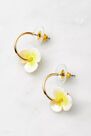 Urban Outfitters - Gold Open Silhouette Daisy Hoop Earrings, Women Urban Outfitters - Gold Open Silhouette Daisy Hoop Earrings, Women