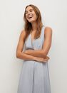 Mango - grey Cotton dress with dart detail Mango - grey Cotton dress with dart detail