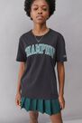 Urban Outfitters - Black Champion UO Exclusive Washed College T-Shirt, Women Urban Outfitters - Black Champion UO Exclusive Washed College T-Shirt, Women
