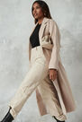 Missguided - Camel Side Split Formal Midaxi Coat Missguided - Camel Side Split Formal Midaxi Coat