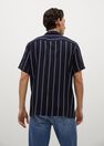 Mango - navy Fluid striped regular-fit shirt Mango - navy Fluid striped regular-fit shirt