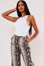 Missguided - White Seam Free Racer Neck Bodysuit Missguided - White Seam Free Racer Neck Bodysuit