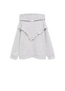 Mango - lt pastel grey Ruffled organic cotton sweatshirt Mango - lt pastel grey Ruffled organic cotton sweatshirt