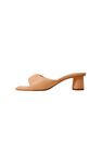 Mango - lt-pastel orange Quilted heeled sandals Mango - lt-pastel orange Quilted heeled sandals