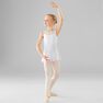 DOMYOS - 14-15 Years Girls' Mixed Media Ballet Skirted Leotard, Candyfloss DOMYOS - 14-15 Years Girls' Mixed Media Ballet Skirted Leotard, Candyfloss