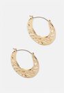 Missguided - Gold Gold Look Cut Out Creole Hoop Earrings Missguided - Gold Gold Look Cut Out Creole Hoop Earrings