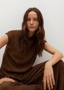Mango - brown Pleated top Mango - brown Pleated top
