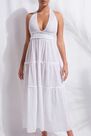 Calzedonia - White Long Fabric Dress With Drawstring, Women - One-Size Calzedonia - White Long Fabric Dress With Drawstring, Women - One-Size