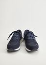 Mango - Medium Blue Leather Mixed Sneakers Mango - Medium Blue Leather Mixed Sneakers