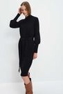 Mohito - Waist Tie Knitted Dress - Black Mohito - Waist Tie Knitted Dress - Black