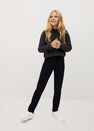 Mango - Black Organic Cotton Jogger Trousers Mango - Black Organic Cotton Jogger Trousers