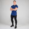 DOMYOS - Medium Weight Training Chest Day T-Shirt, Midnight Indigo DOMYOS - Medium Weight Training Chest Day T-Shirt, Midnight Indigo