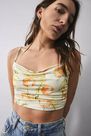 Urban Outfitters - Ivory UO Ariya Ruched Cami, Women Urban Outfitters - Ivory UO Ariya Ruched Cami, Women