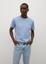 Mango - medium blue Sustainable cotton basic T-shirt, Men Mango - medium blue Sustainable cotton basic T-shirt, Men