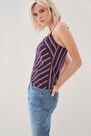 Salsa Jeans - Blue Top With Lace And Adjustable Straps Salsa Jeans - Blue Top With Lace And Adjustable Straps