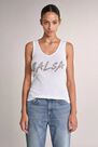 Salsa Jeans - Beige Top with Salsa logo in diamante Salsa Jeans - Beige Top with Salsa logo in diamante