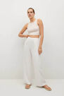 Mango - white Pleat detail trousers, Women Mango - white Pleat detail trousers, Women