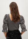 Mango - brown Textured check t-shirt Mango - brown Textured check t-shirt